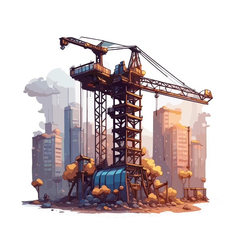 Crane / construction site / winch / crane system