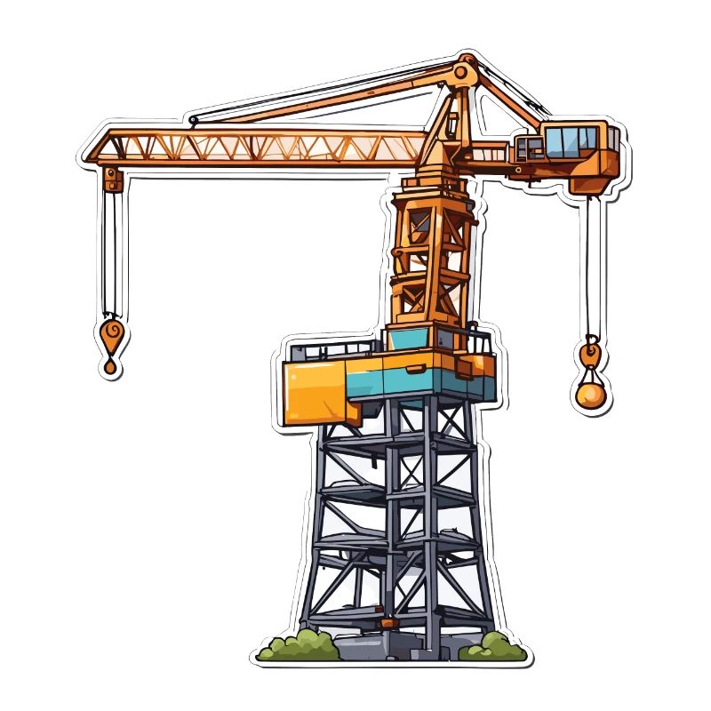Crane / construction site / winch / crane system