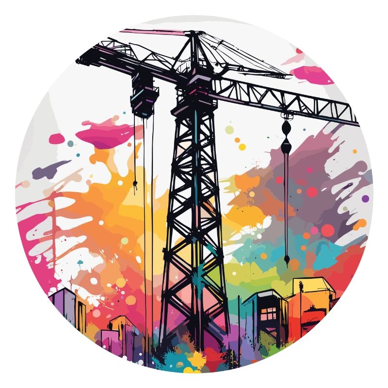 Crane / construction site / winch / crane system