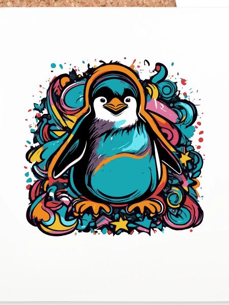 Farbenfroher Pinguin
