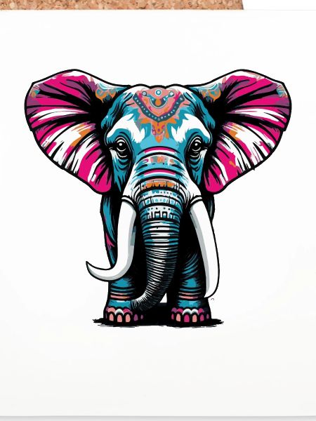 Farbenfroher Elefant