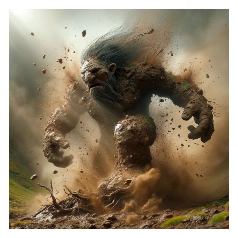 Troll émergeant de la terre