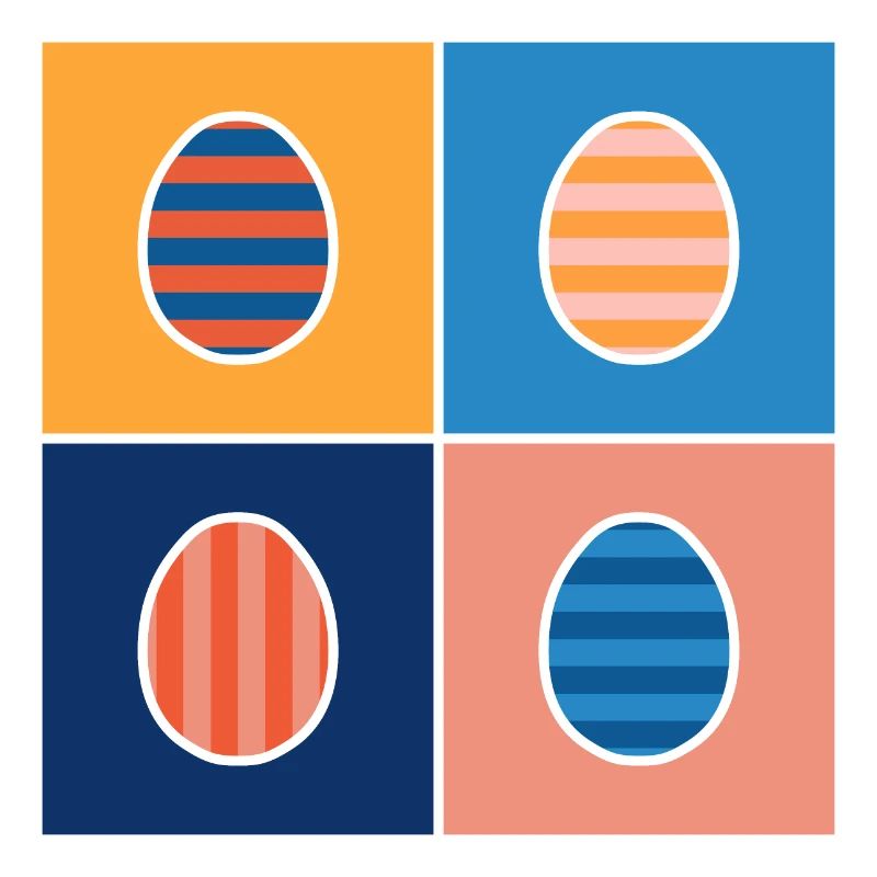 Striped Easter Eggs