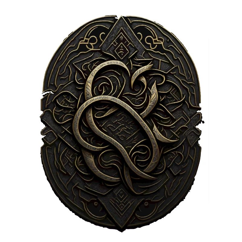 Monogramme Maya noir et or