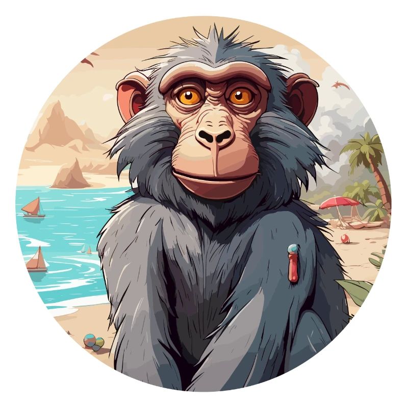 Monkey / Animal / Zoo / Babian / Wild / Comic