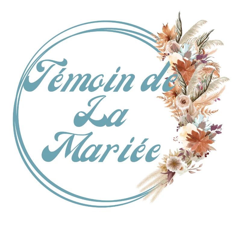 Témoin de la mariée fleurs rustique-tshirt assorti