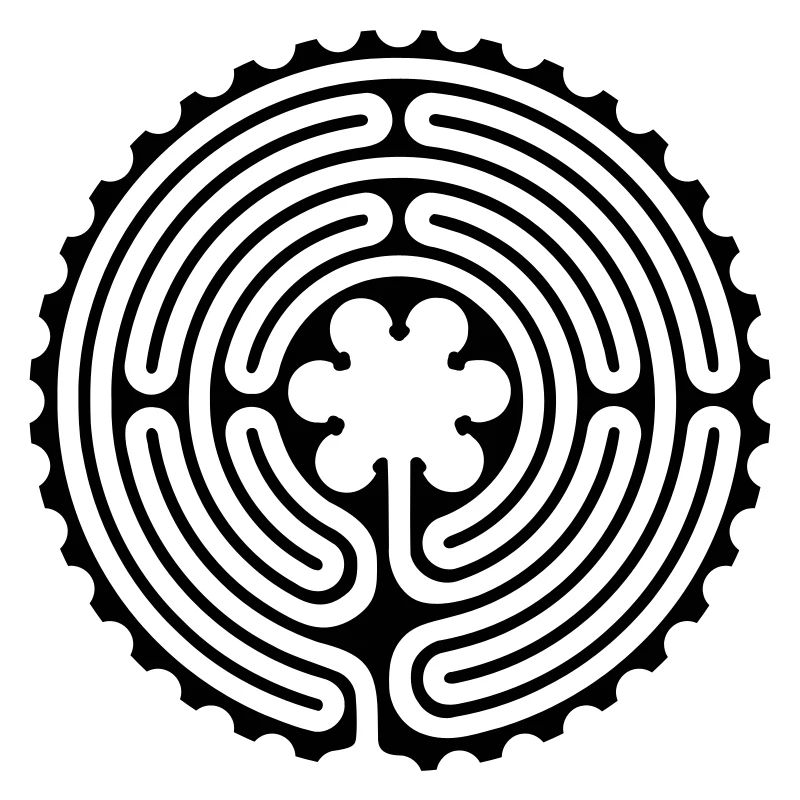 Labyrinth vector illustration color change possible