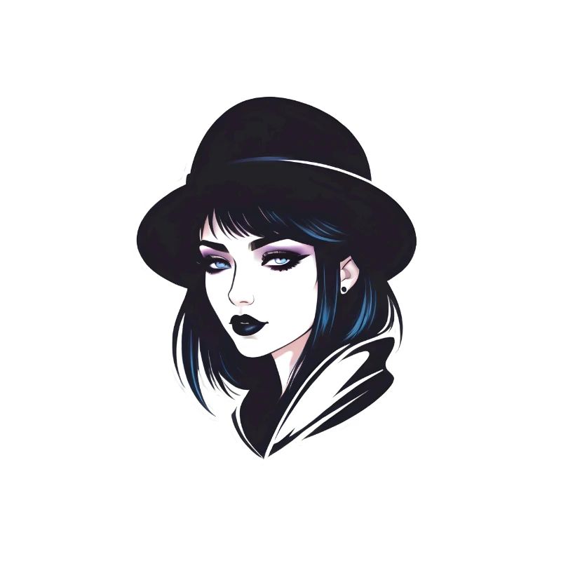 Gothic Mädchen mit Hut