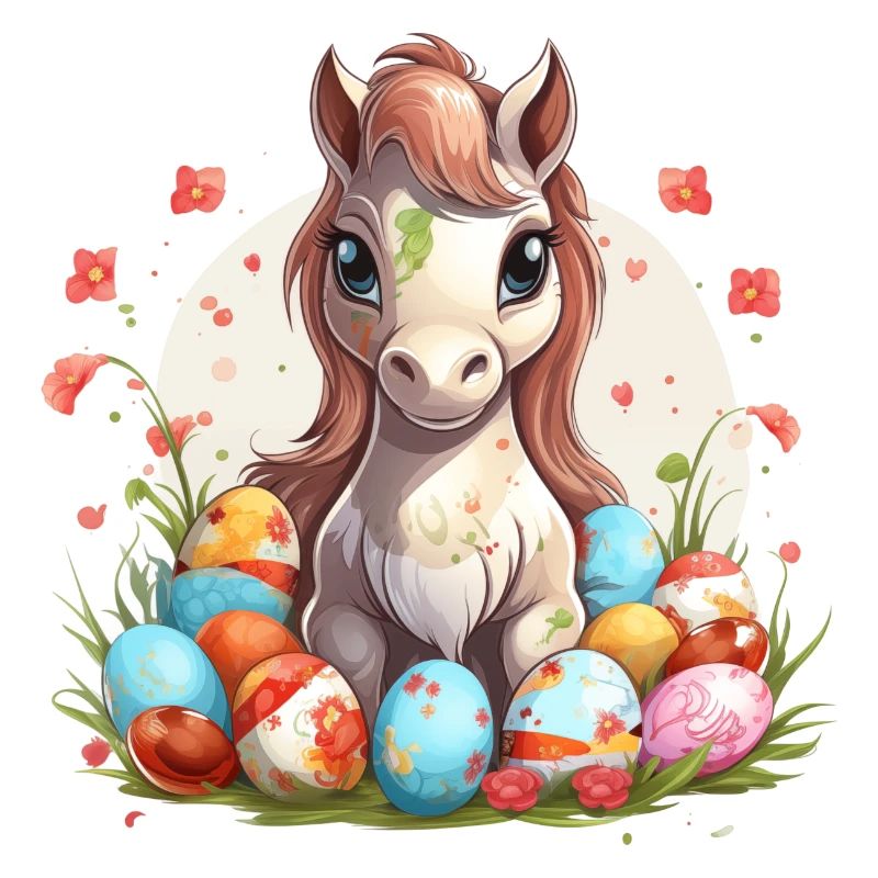 Easter eggs with bangs