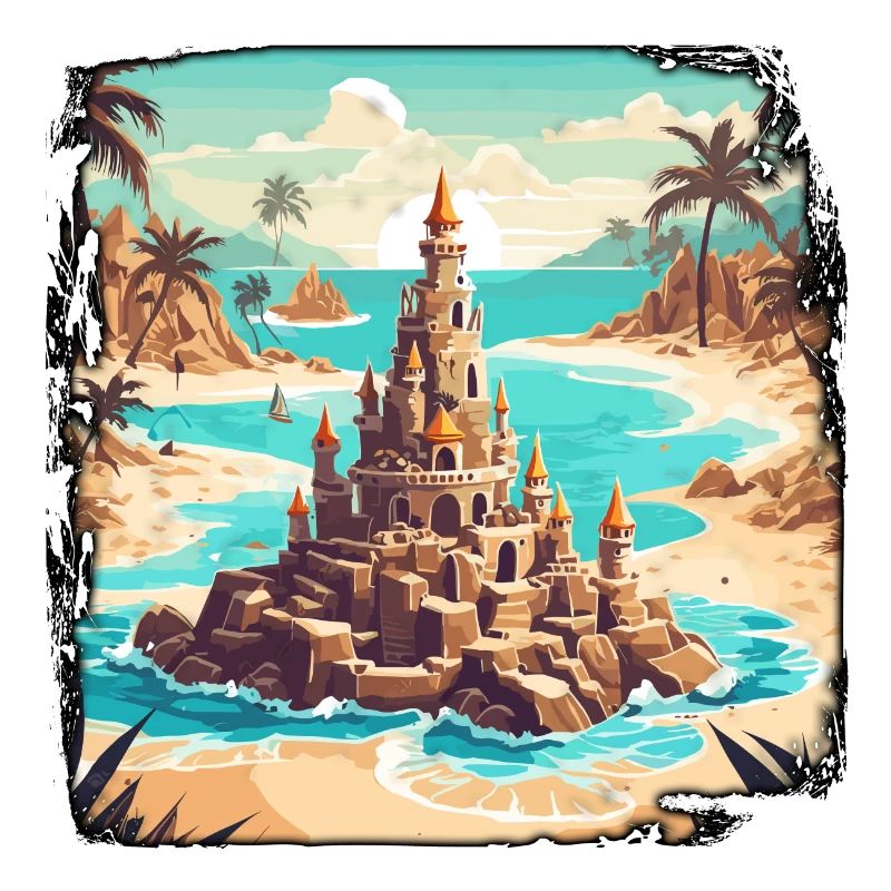 Château de sable / Construction / Jouer / Château / Vacances