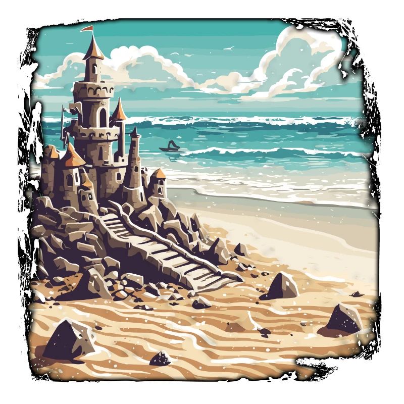 Château de sable / Construction / Jouer / Château / Vacances