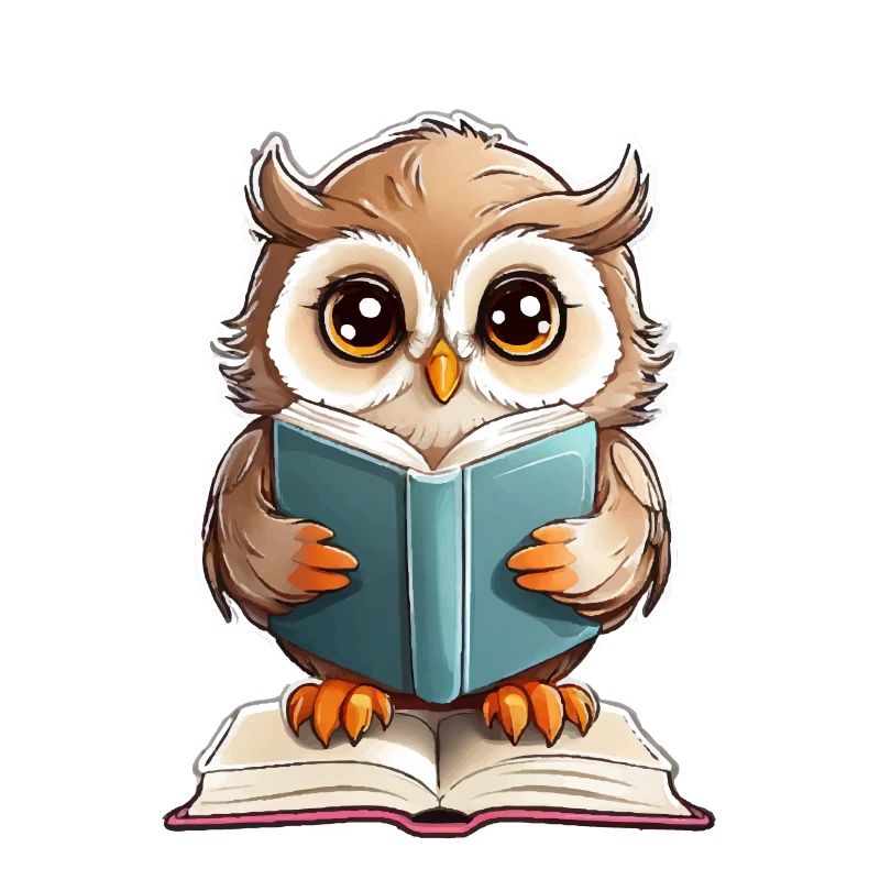 Eule lesen Bücher