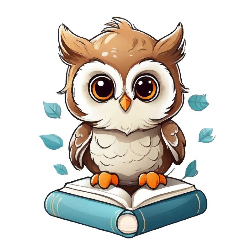 Eule lesen Bücher