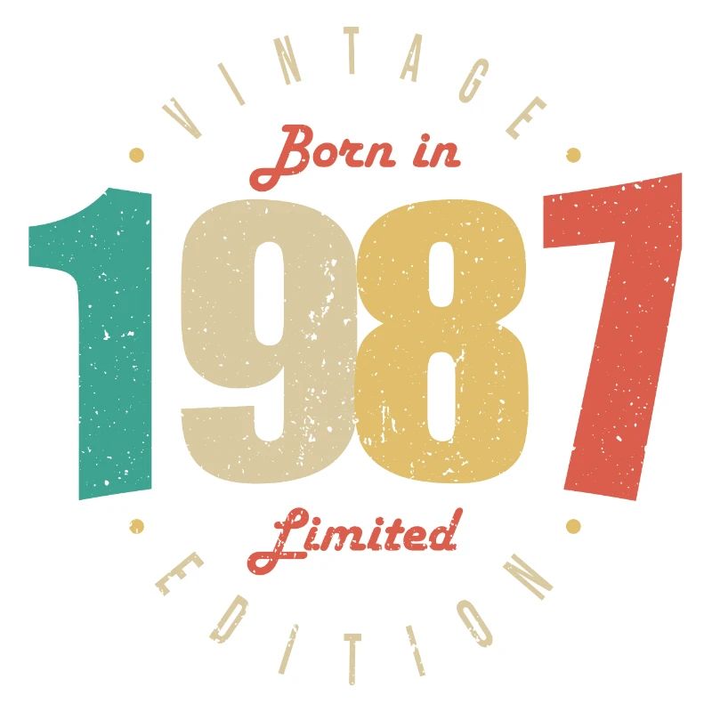 1987 Vintage Retro Jubiläumsgeschenk 1987