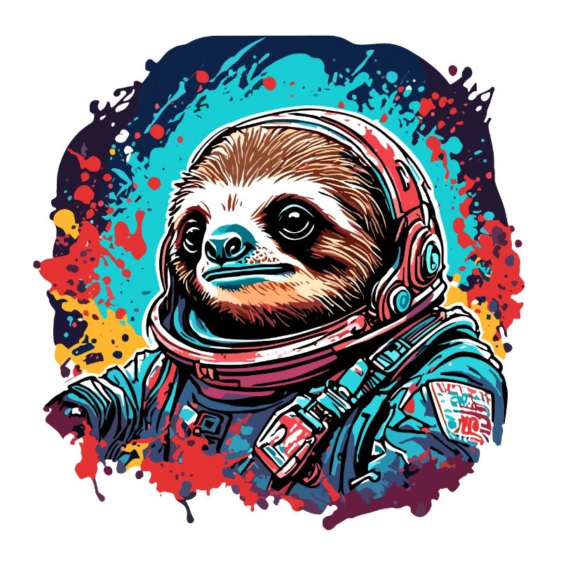 Astronaut / Space / Animal / Sloth / Spaceship