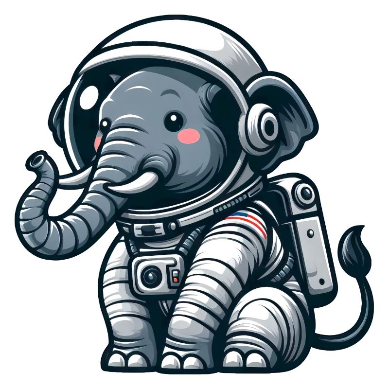 Éléphant, Astronaute, Espace, Univers