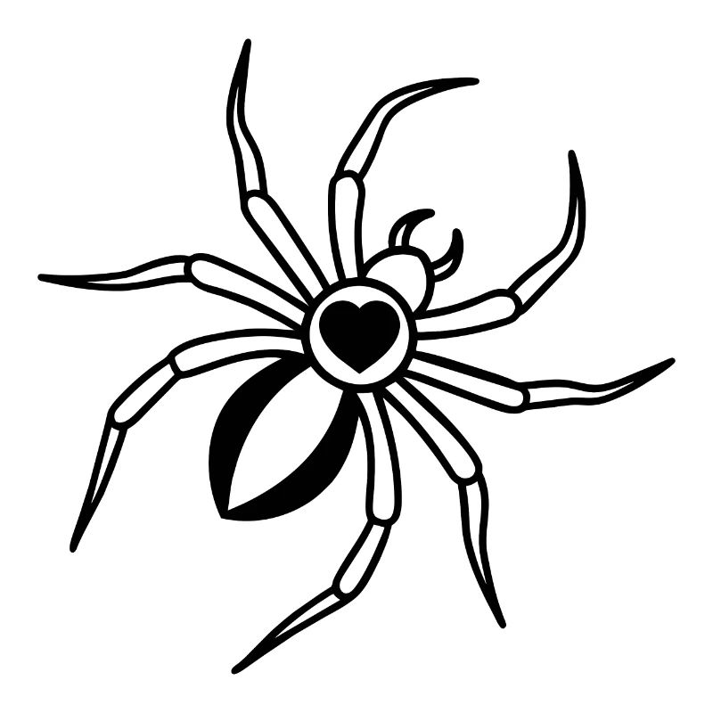 Spinne mit herz
