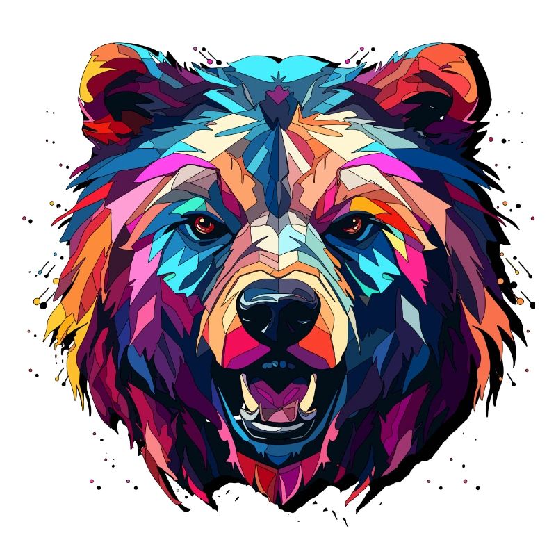 Conception abstraite de l’ours - Impression d’ours