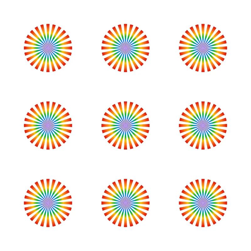 Rainbow flowers
