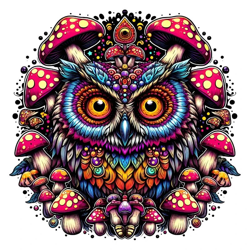 Psychedelische Eule