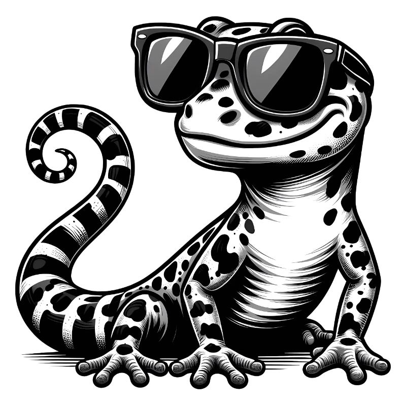 Lizard with sunglasses