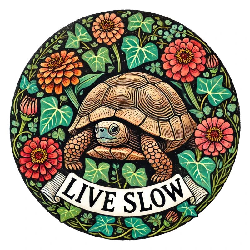 Lebende langsame Schildkröte