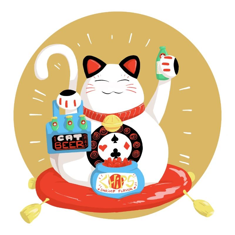 Maneki neko celebrates
