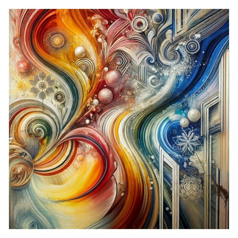 Aetherische Fusion - Abstraktes Gemälde