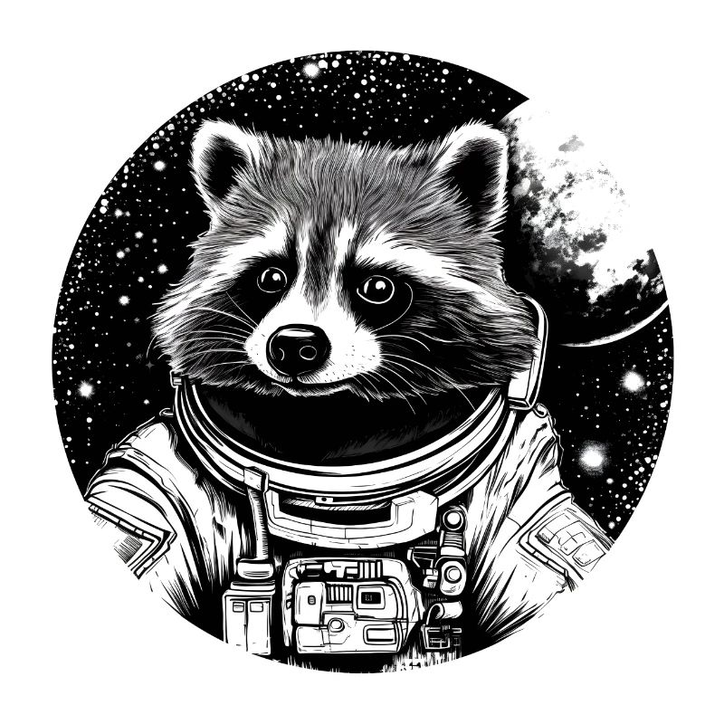 Astronaut Waschbär