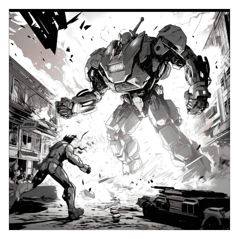 Roboter-Kampf-Comic