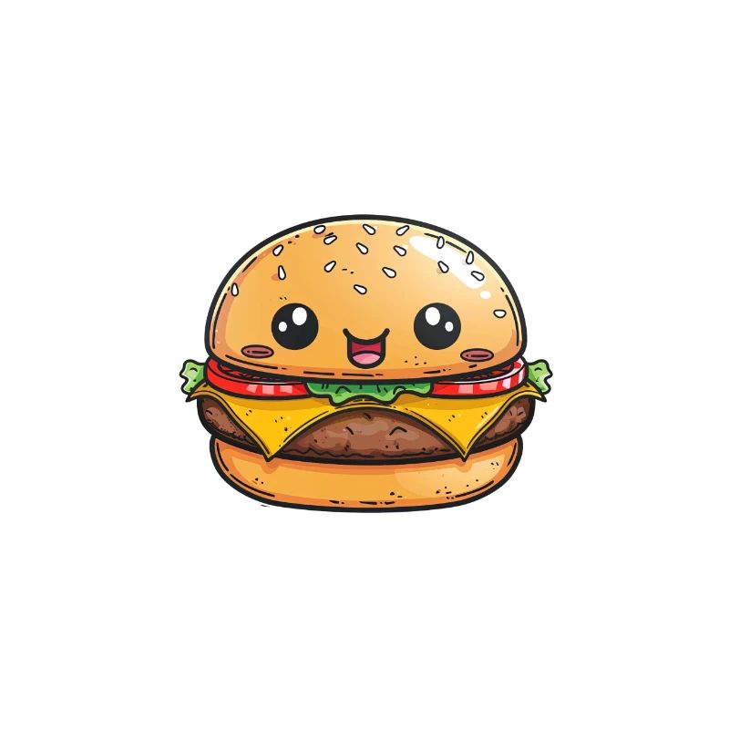 Burger avec un visage