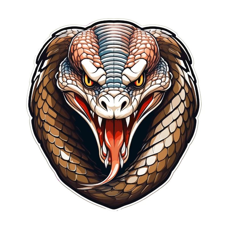 Wild angry pugnacious combative motivational cobra