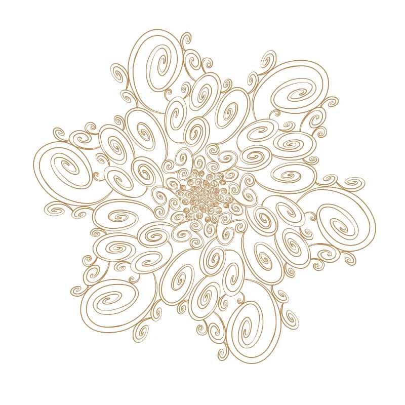 Sun in volutes