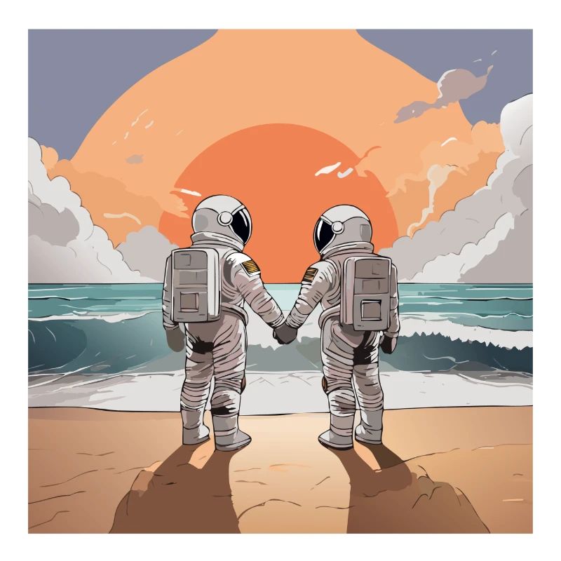 Das Astronauten-Paar