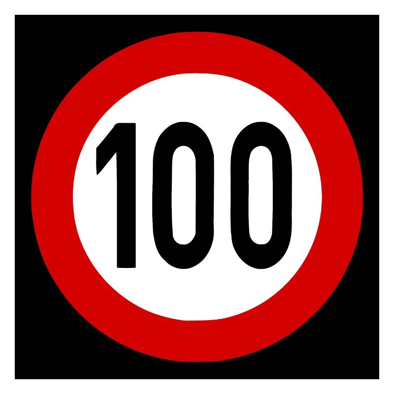 Speed Sign TempoLimit 100 Shield