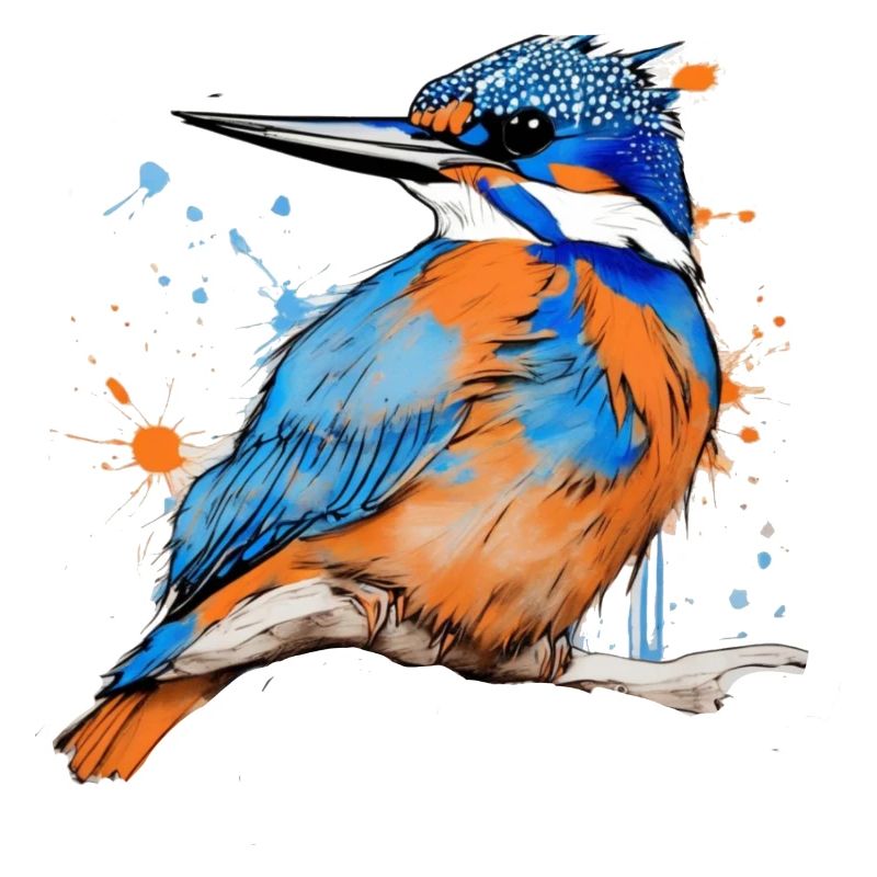 Eisvogel,Zeichnung,bunt,vogel,Graffiti,sketch