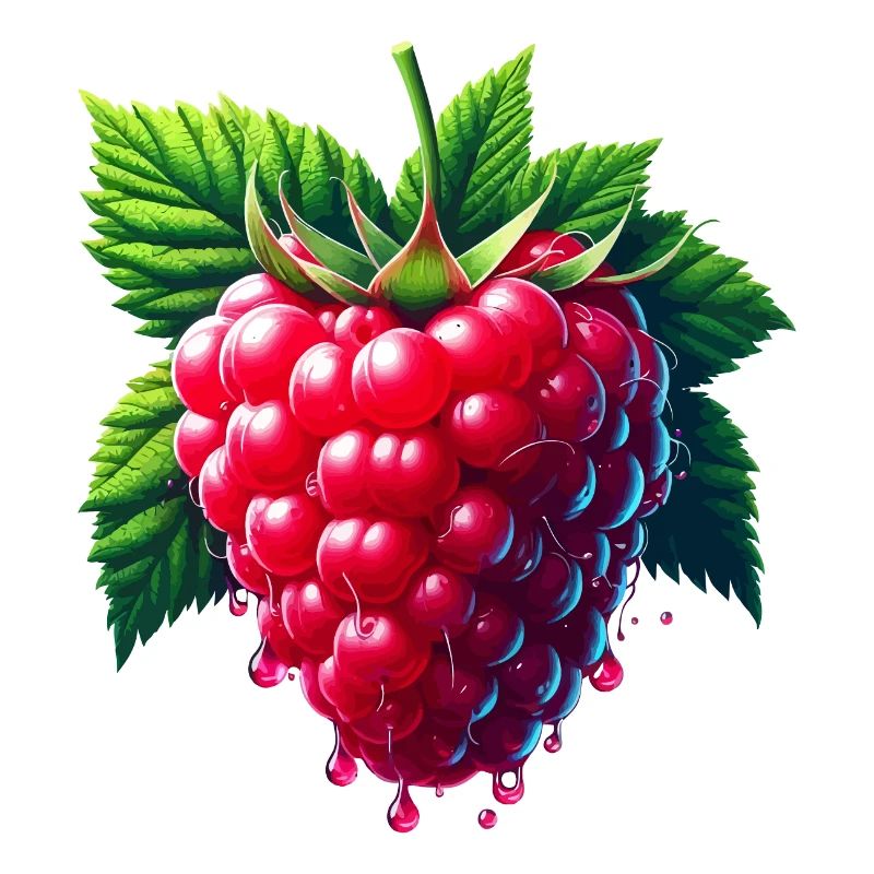 Runny leafy raspberry