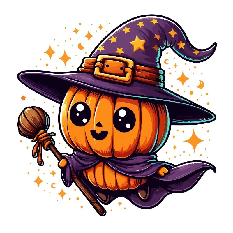 Mignone Citrouille Sorcière d'Halloween