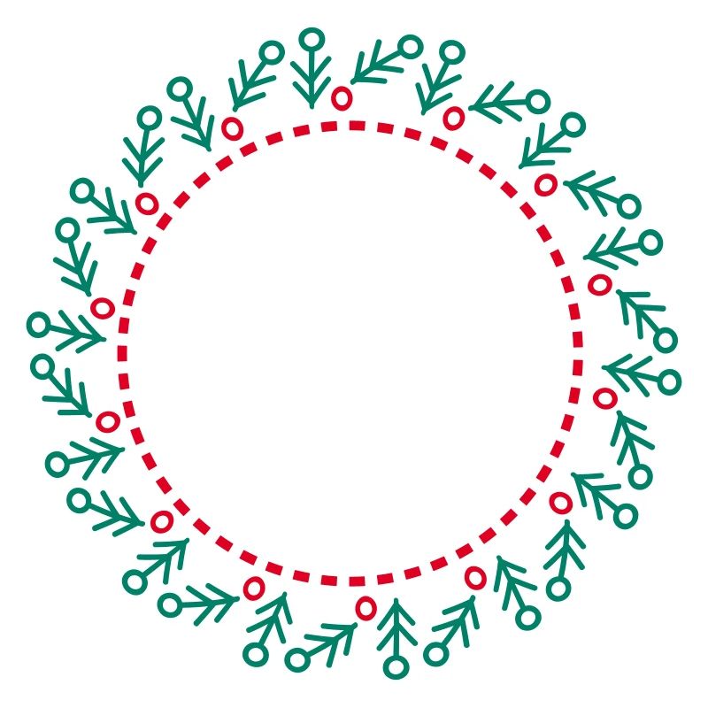Neujahrs- und Weihnachtskranz