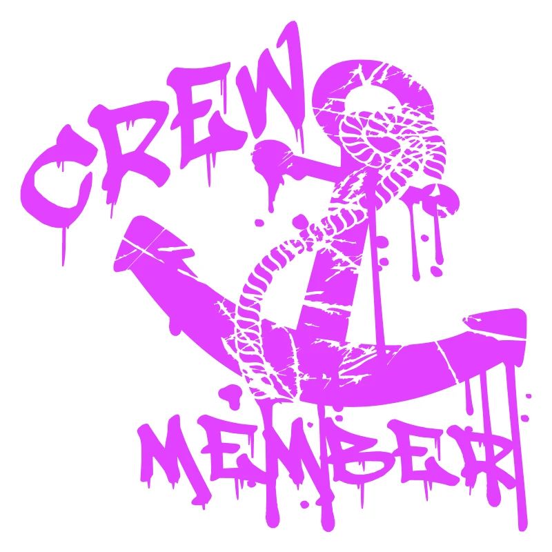 Sailing Crew Member Anchor Graffiti Spray Drop