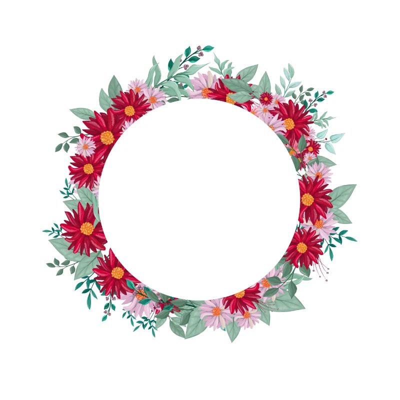 Buchstabe e Blumenkranz