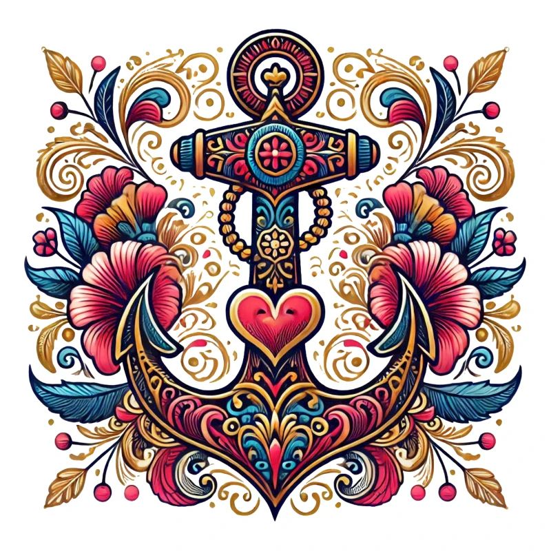 Anchor with heart