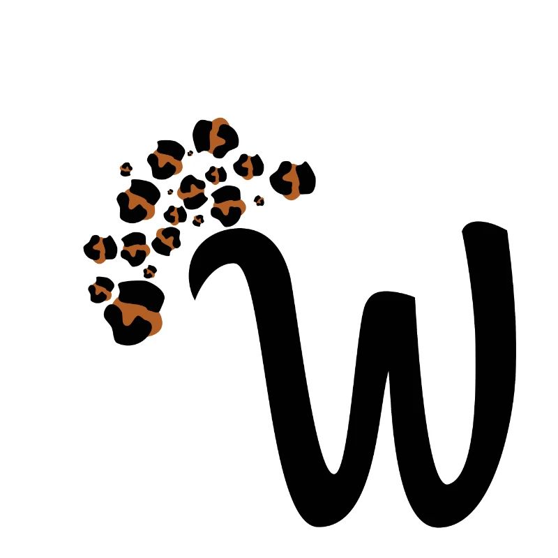 Letter w leopard patterns