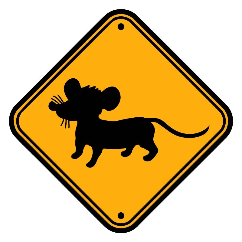 Evil Mouse Bouclier Avertissement Attention Attention Danger