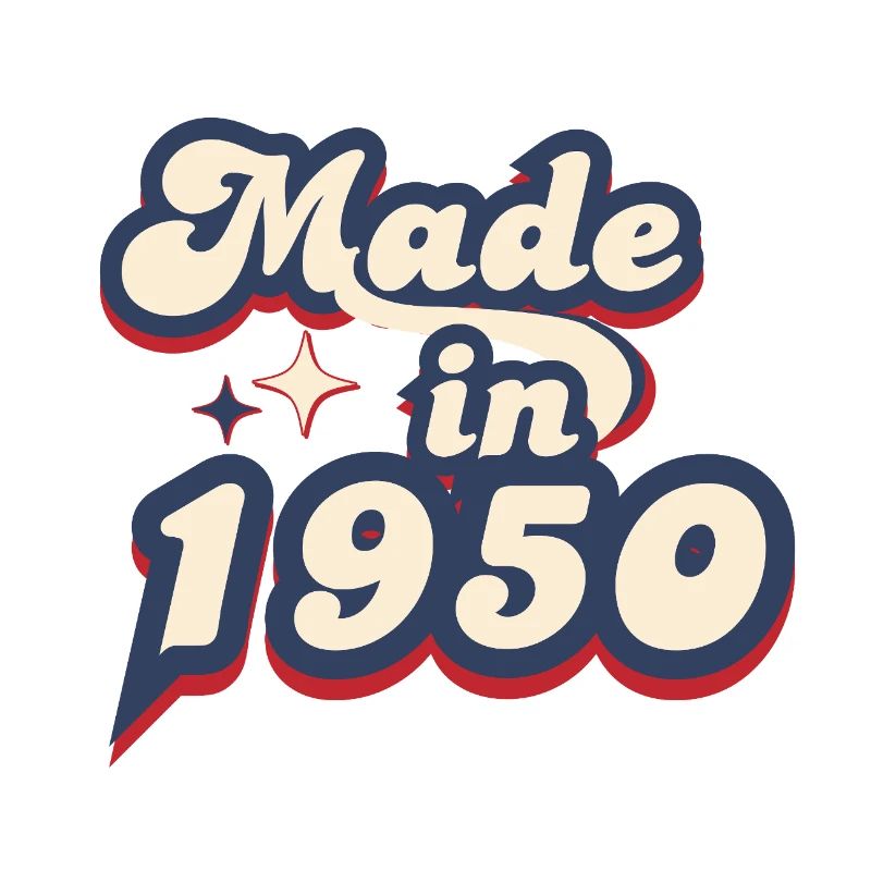 Hergestellt im 1950 Retro