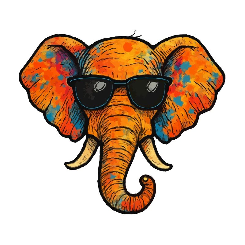 Bande dessinée en couleur d’éléphant