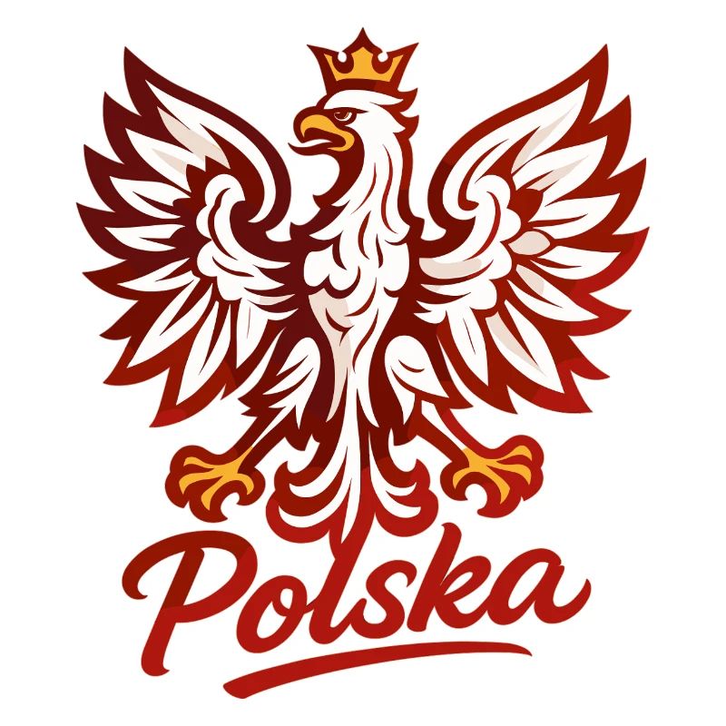 Pologne Polska Aigle Drapeau Drapeau Graphique Cadeau