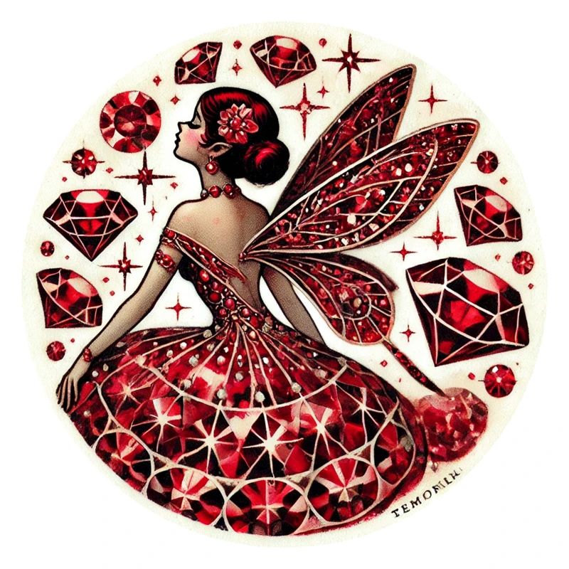 Ruby Fairy – Mystical Red Gemstone Fantasy Design