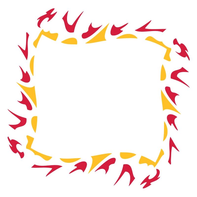 Abstract fire flame frame