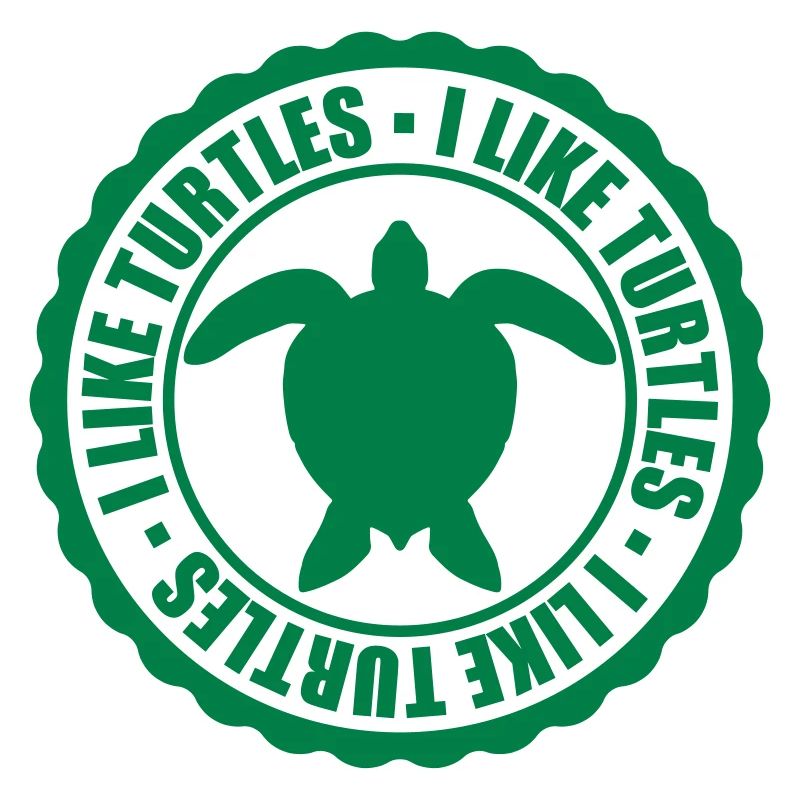 Stamp logo water turtle